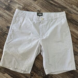 Linksoul Shorts Mens 35 Blue White Striped Pockets Cotton Blend